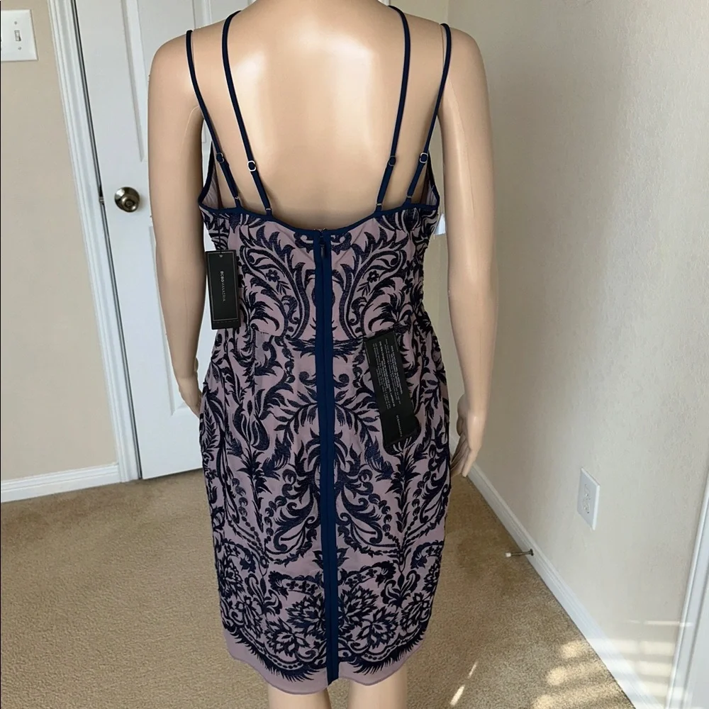 New with tag on BCBGMaxAzria Lilac Mauve Patterned Dress. - Picture 5 of 16
